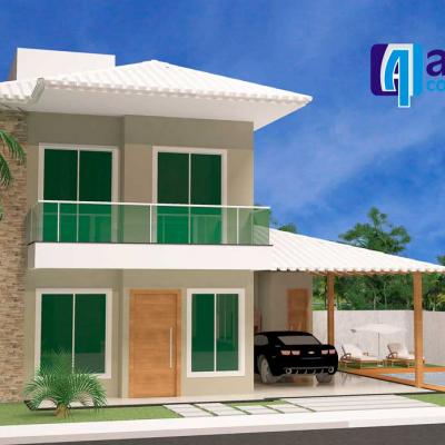 Mega Projetos Casa 03 Fachada H Atual Construtora Vila Da Samarco Residencial Daniela Guarapari Espirito Santo