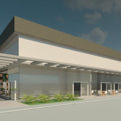 Mega Projetos Fachada Comercial Visao Lateral Guarapari Es 1