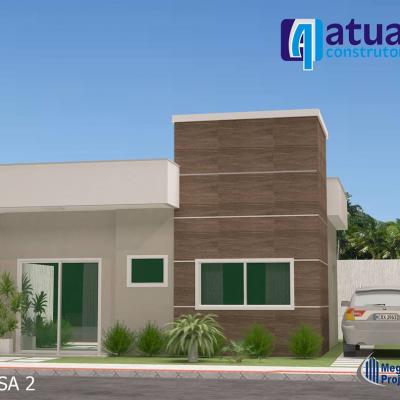 02 Mega Projetos Casa Fachada Residencial El Shaddai H Atual Construtora Santa Monica Guarapari Espirito Santo
