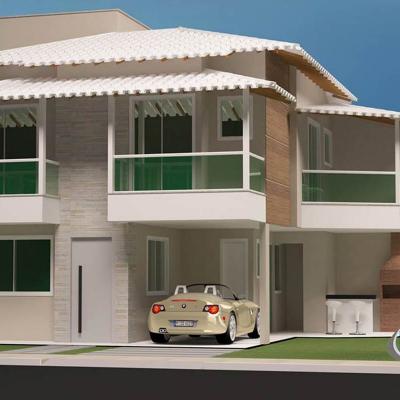 Mega Projetos Casa Fachada Visao Lateral Residencial Unifamiliar Praia Do Morro Guarapari Es Congo